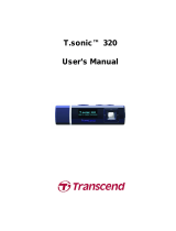 Transcend T.SONIC 320 User manual