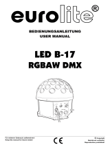 EuroLite LED B-17 RGBAW DMX User manual