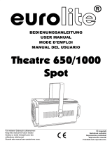 EuroLite Theatre 650/1000 Spot User manual