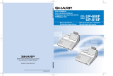 Sharp UP800F Operating instructions