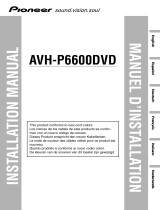 Pioneer AVH-P6600DVD Owner's manual