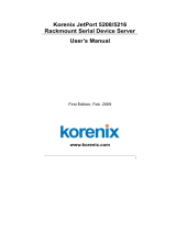 Korenix JetPort 5208 User manual