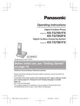 Panasonic KX-TG7852FX and KX-TG7861FX User manual