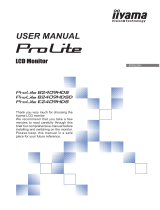 iiyama PROLITE B2409HDSD User manual