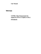 Tektronix VM700A VMTB User manual