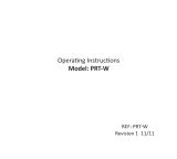 Heatmiser PRT-W Operating Instructions Manual