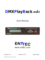 Enttec DMX PLAYBACK MK2 User manual