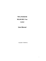 Telewell TW-LTE/4G/3G router User manual