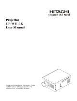 Hitachi CP-WU13K User manual