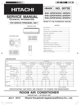 Hitachi RAC-35WSPA User manual