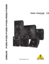 Behringer Eurolive P2520 User manual