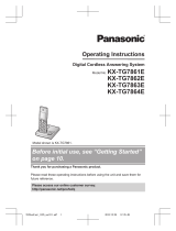Panasonic KXTG7862E Owner's manual