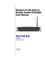 Netgear DGN1000 - Wireless-N Router With Built-in DSL Modem User manual