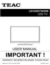 TEAC LEV3292HD User manual