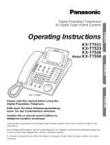 Panasonic KXT7536NE Operating instructions