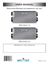 Venmar Duo 1.5 ERV User guide