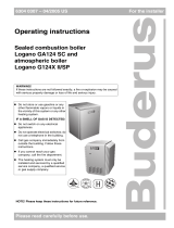 Buderus Logano G124X II/SP Operating Instructions Manual