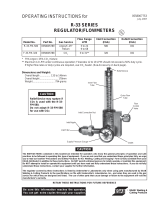 ESAB R-33 Series Regulator/Flowmeters User manual