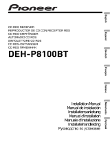 Pioneer DEH-P8100BT Owner's manual