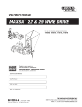Lincoln Electric MAXsa 22 Operating instructions