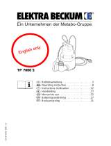 Elektra Beckum Submersible Well Pump TP 7000 S User manual