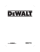 DeWalt DE0772 User manual