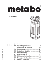 Metabo Tauchdruckpumpe TDP 7501 S Operating instructions