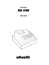 Olivetti ECR 6700 Owner's manual
