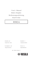 Vaisala HM34 Owner's manual