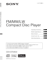 Sony cdx gt540ui Owner's manual