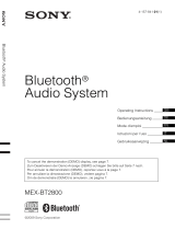 Sony mex bt2800 Owner's manual