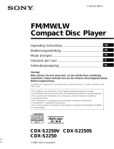 Sony cdx s 2250 Owner's manual