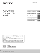 Sony CDX-G2001UI Owner's manual