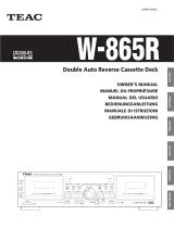 TEAC W-865R User manual