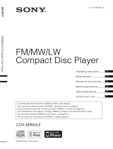 Sony CDX-MR60UI Owner's manual