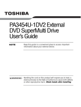 Toshiba PA3454U-1DV2 - External USB 2.0 DVD Super Multi Drive User manual