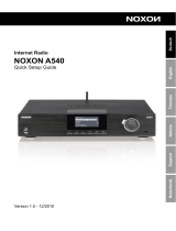 NOXON Noxon A 540 Internet Radio Owner's manual