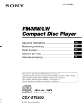 Sony CDX-GT620 Owner's manual