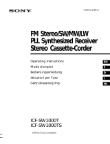 Sony ICF-SW1000T Owner's manual