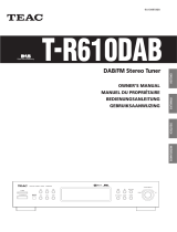 TEAC T-R610DAB Owner's manual