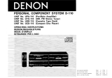 Denon UPA-110 Owner's manual