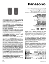 Panasonic SBHSX70 Owner's manual