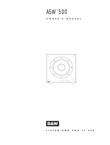 B&W ASW 500 Owner's manual