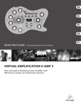 Behringer VIRTUAL AMPLIFICATION V-AMP 3 Quick start guide