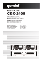 Gemini CDX 2400 Owner's manual