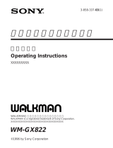 Sony WM-GX822 Operating instructions
