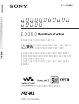 Sony MZ-N1 Operating instructions