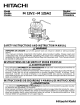 Hitachi M12V2 - 3-1/4 Peak HP Router User manual