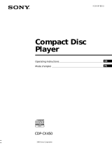 Sony CDP-CX450 User manual