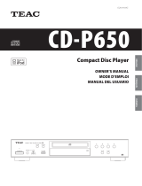 TEAC CD-P650-B Owner's manual